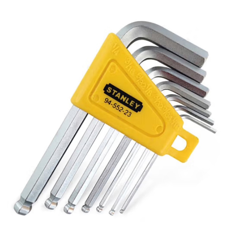 史丹利 94-552-23 7件套英制短柄球头内六角扳手按套销售