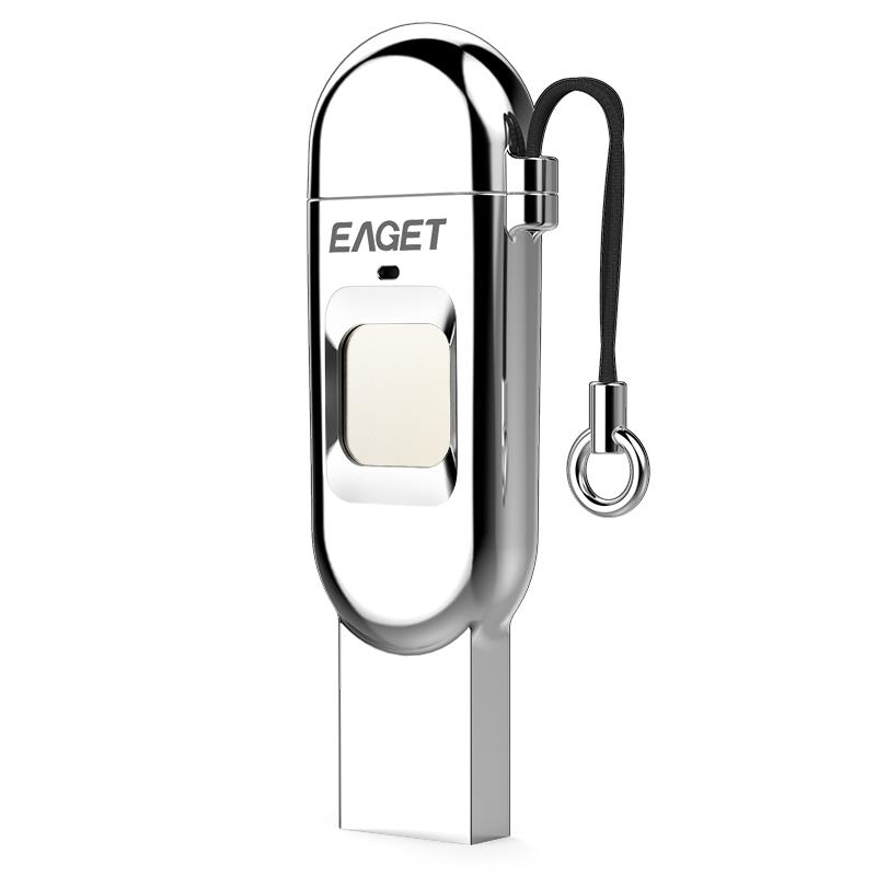 忆捷 HF-C01-64G U盘 Type-C USB3.1双接口 亮银色 指纹加密 隐私安全保护按（个）销售