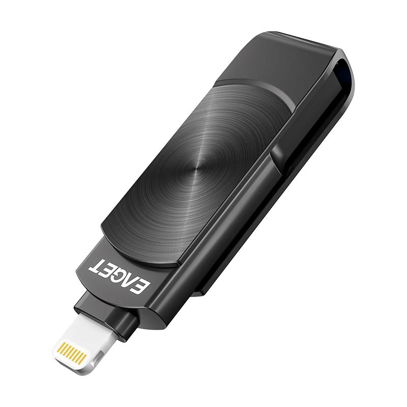 忆捷 i66Plus-64G U盘 USB3.0 Lightning接口 锖色 手机电脑两用按（个）销售