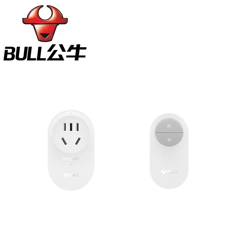 公牛 GN-91011RF 遥控智能插座 无线 黑色 无线远距离远程控制开关插座 大棚/水泵/灯具适用 断电记忆 带遥控器按个销售