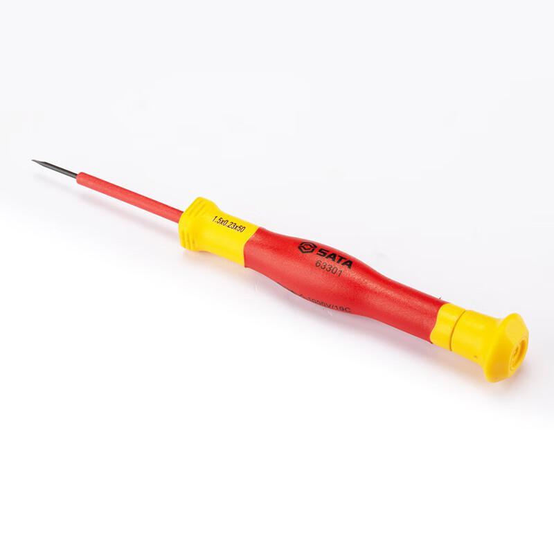 世达 63304 VDE绝缘一字微型螺丝批 2.5x0.4x50MM按(个)销售 世达 63304 VDE绝缘一字微型螺丝批 2.5x0.4x50MM按(个)销售