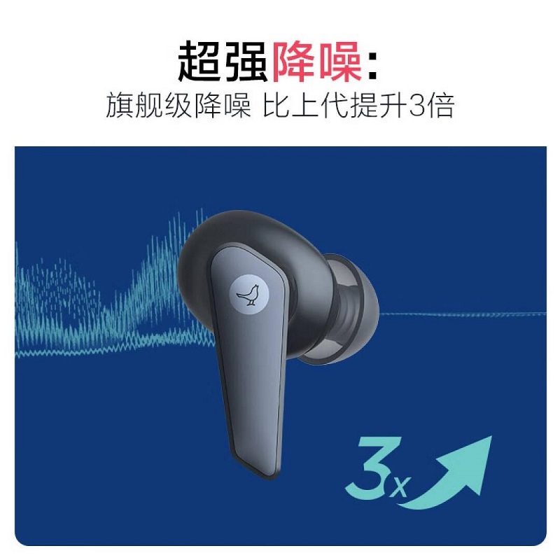 LIBRATONE 小鸟耳机 AIR+第3代 主动降噪真无线高端蓝牙耳机 标准版 黑色按个销售