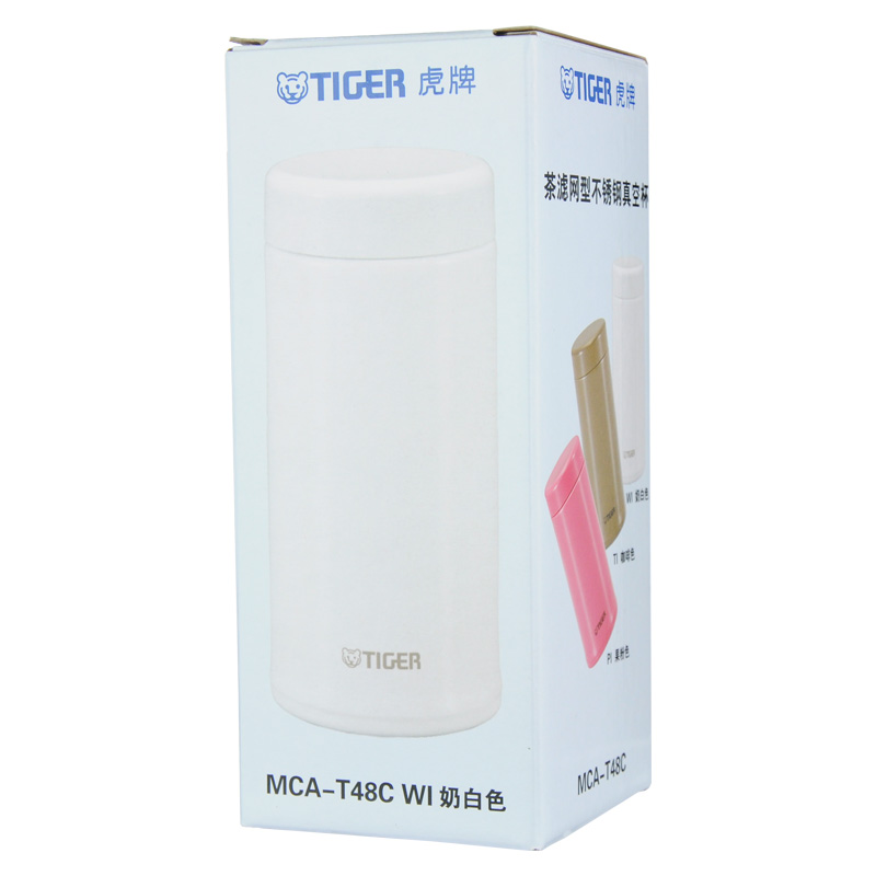 虎牌 MCA-T48C 茶滤网型保冷保温杯水杯 480ml 奶白色 / /按个销售