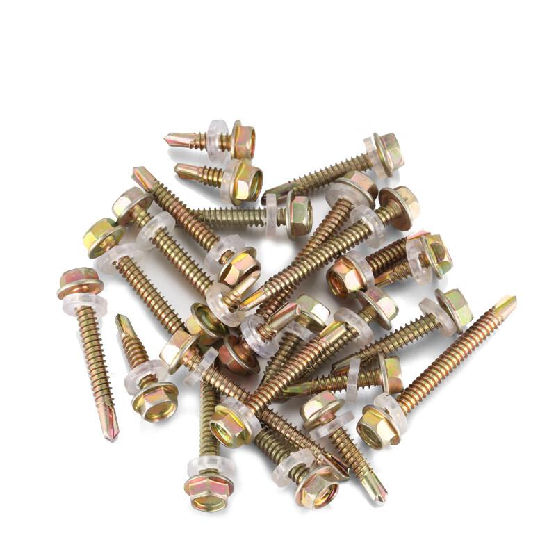 捷诺立 57972 外六角法兰钻尾螺丝自钻彩钢瓦燕尾丝加长瓦 M4.8*25mm(1盒约600只装)按（盒）销售