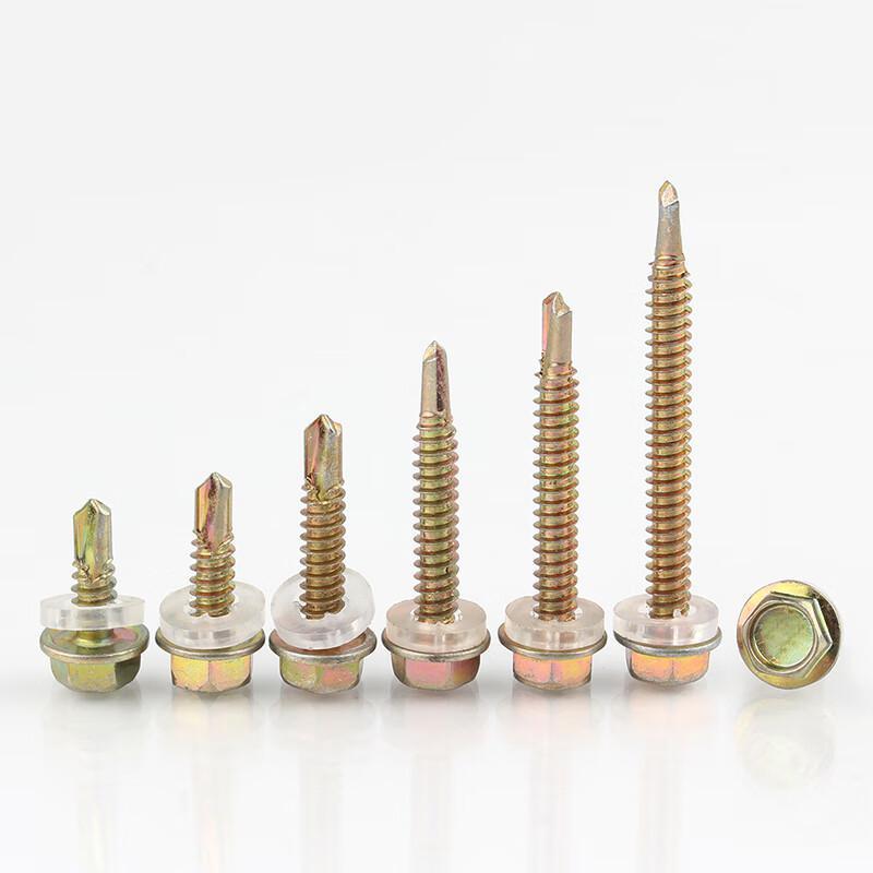 捷诺立 57979 外六角法兰钻尾螺丝自钻彩钢瓦燕尾丝加长瓦 M4.8*60mm(1盒约250只装)按（盒）销售