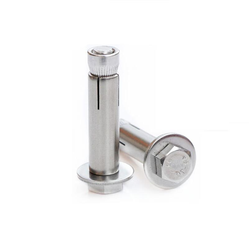 捷诺立 55256 304不锈钢内膨胀螺丝外六角墙体内胀螺栓 M8*60mm(10只)按（包）销售