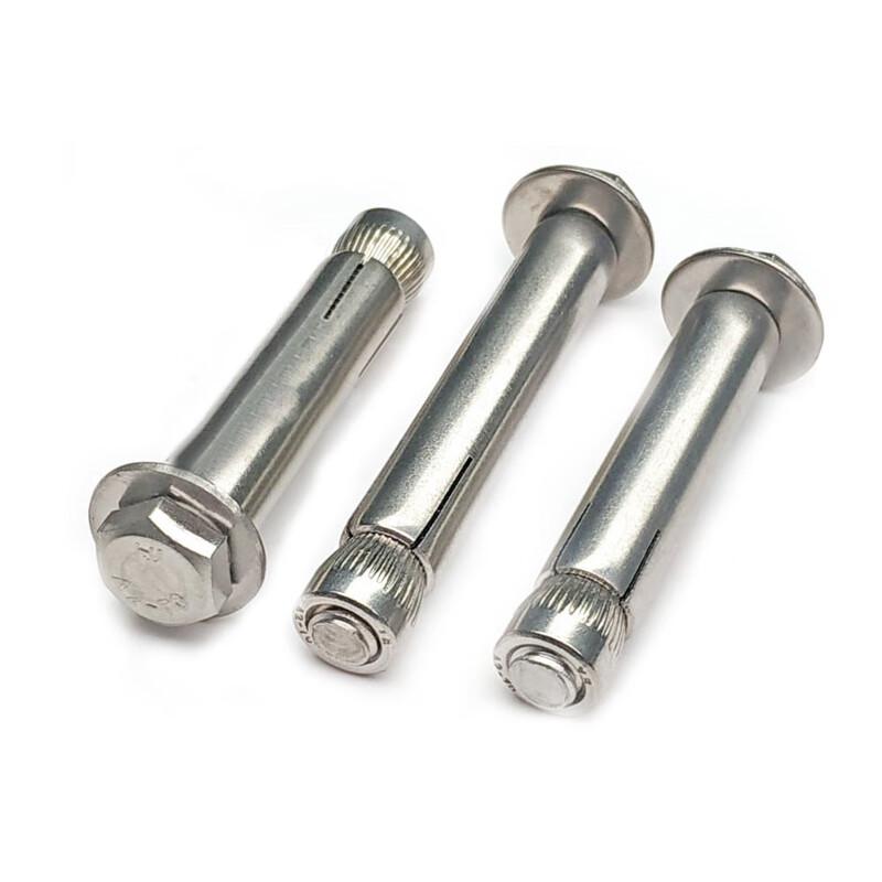 捷诺立 55258 304不锈钢内膨胀螺丝外六角墙体内胀螺栓 M8*80mm(10只)按（包）销售