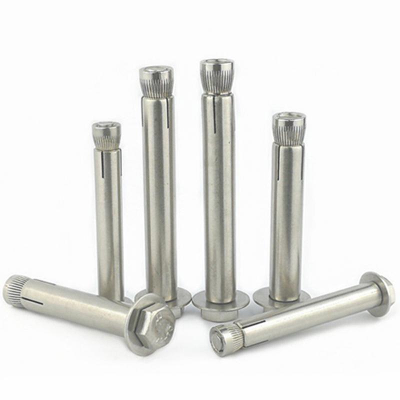 捷诺立 55260 304不锈钢内膨胀螺丝外六角墙体内胀螺栓 M8*100mm(5只)按（包）销售