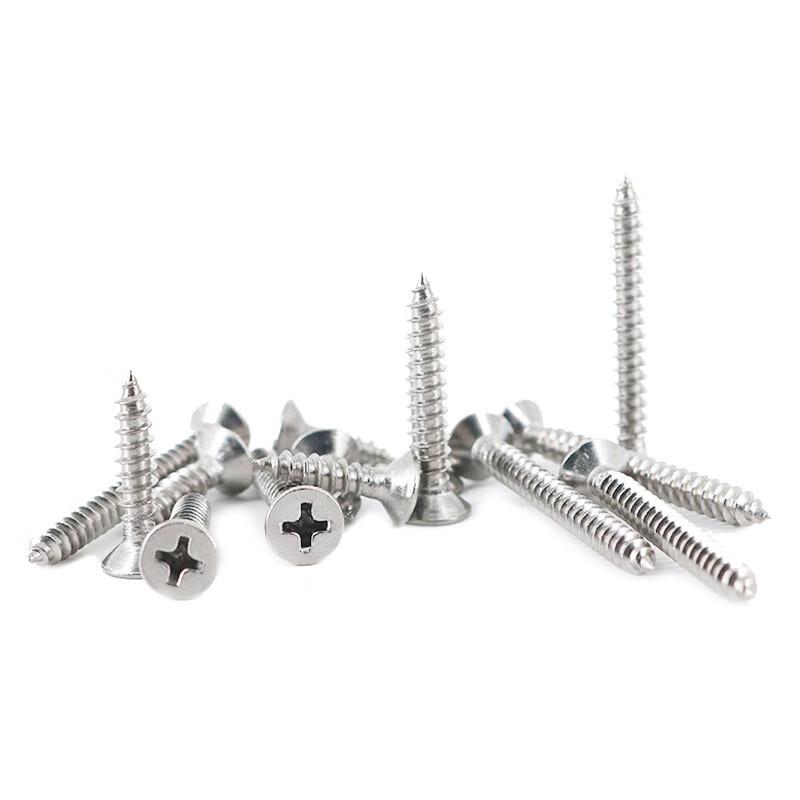 捷诺立 56742 304不锈钢自攻螺丝加长沉头十字螺丝钉 M4.8*25mm(80只)按（包）销售