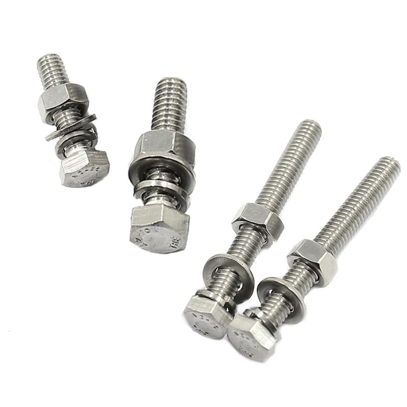 捷诺立 58356 304不锈钢外六角螺丝螺栓螺母平垫弹垫套装 M16*80mm(10套)按(包)销售 捷诺立 58356 304不锈钢外六角螺丝螺栓螺母平垫弹垫套装 M16*80mm(10套)按(包)销售