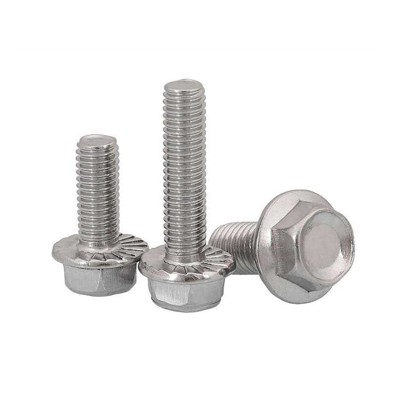 捷诺立 56989 法兰螺栓304不锈钢外六角带垫花齿防滑螺钉 M10*30mm10只按(包)销售 捷诺立 56989 法兰螺栓304不锈钢外六角带垫花齿防滑螺钉 M10*30mm10只按(包)销售