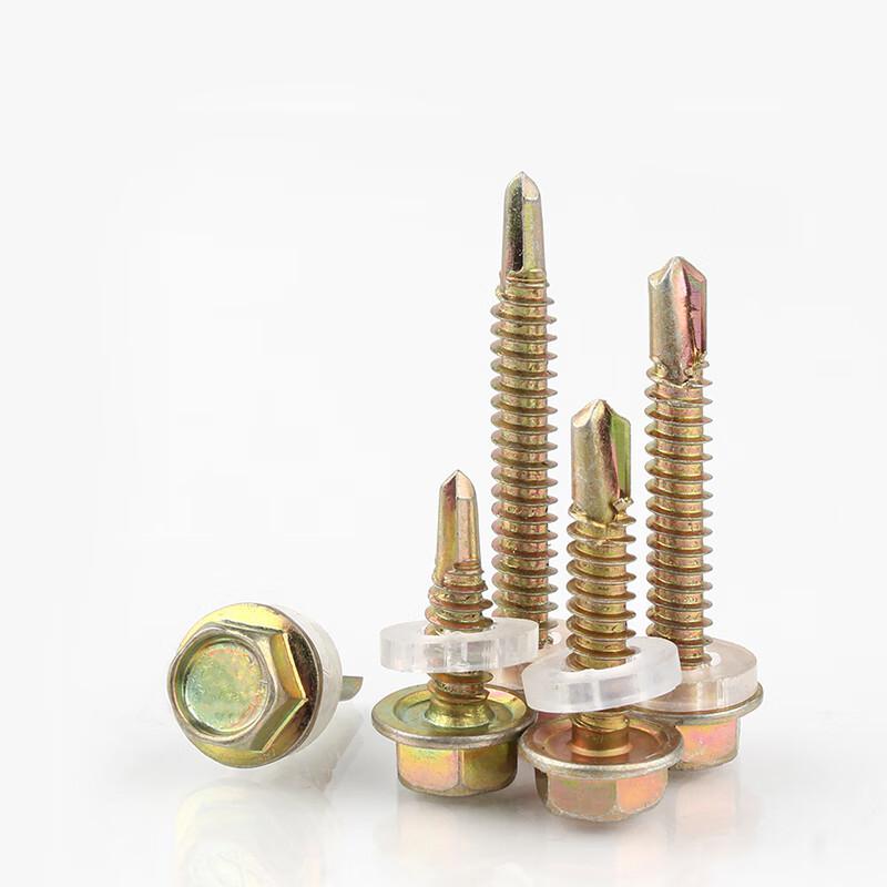 捷诺立 57978 外六角法兰钻尾螺丝自钻彩钢瓦燕尾丝加长瓦 M4.8*55mm(1盒约300只装)按（盒）销售