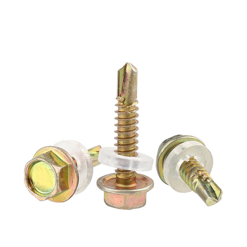 捷诺立 57978 外六角法兰钻尾螺丝自钻彩钢瓦燕尾丝加长瓦 M4.8*55mm(1盒约300只装)按（盒）销售