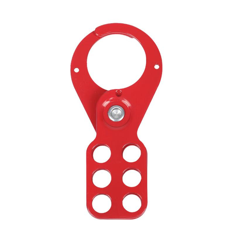 巨成云 安全锁具工业6孔 钢制尼龙手柄安全搭扣扩锁器 1.5寸钢制红色按个销售