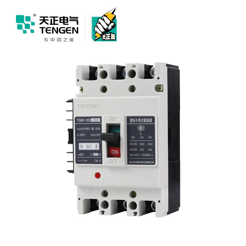 天正电气 TGM1-125L/3340 40A AC220V 塑壳断路器按（个）销售