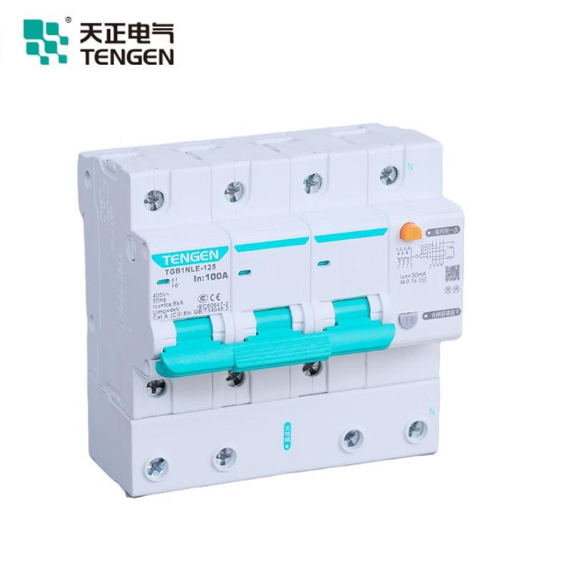 天正电气 TGB1NLE-125 3P D100 30mA 断路器  TGB1NLE-125 3P D100 30mA(祥云3.0)按（个）销售