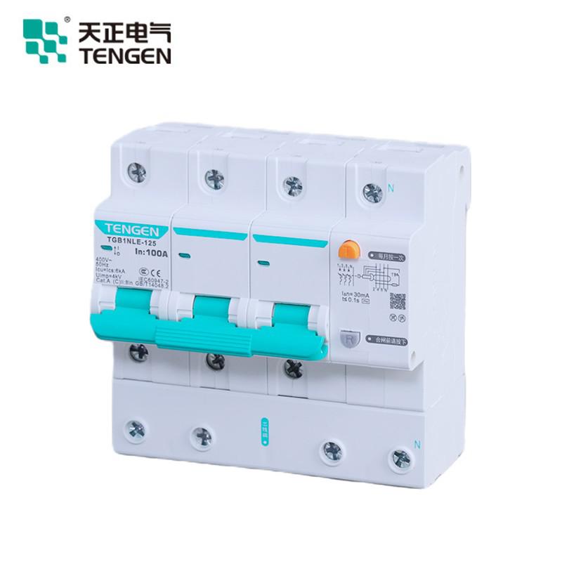 天正电气 TGB1NLE-125 3P D100 30mA 断路器  TGB1NLE-125 3P D100 30mA(祥云3.0)按（个）销售