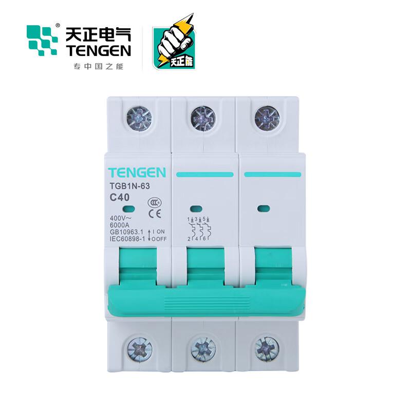 天正电气 TGB1N-63 3P C40(祥云3.0) 微型断路器按（个）销售