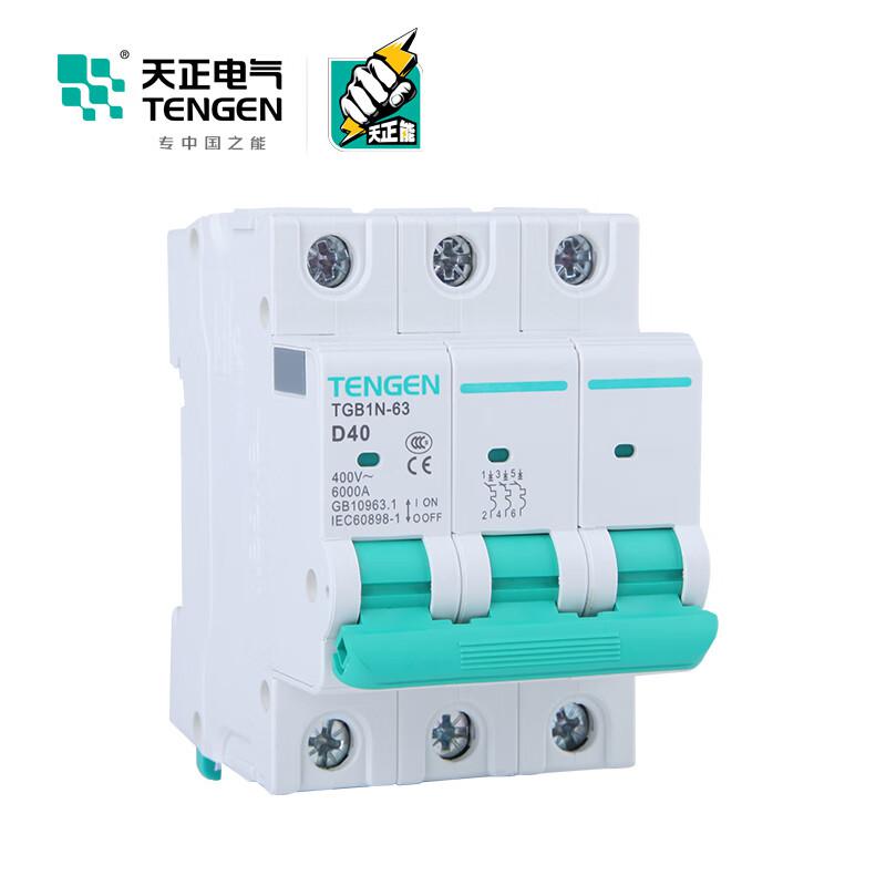 天正电气 TGB1N-63 3P D40(祥云3.0) 微型断路器按（个）销售