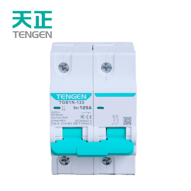 天正电气 TGB1N-125 2P C63(祥云3.0) 微型断路器按(个)销售