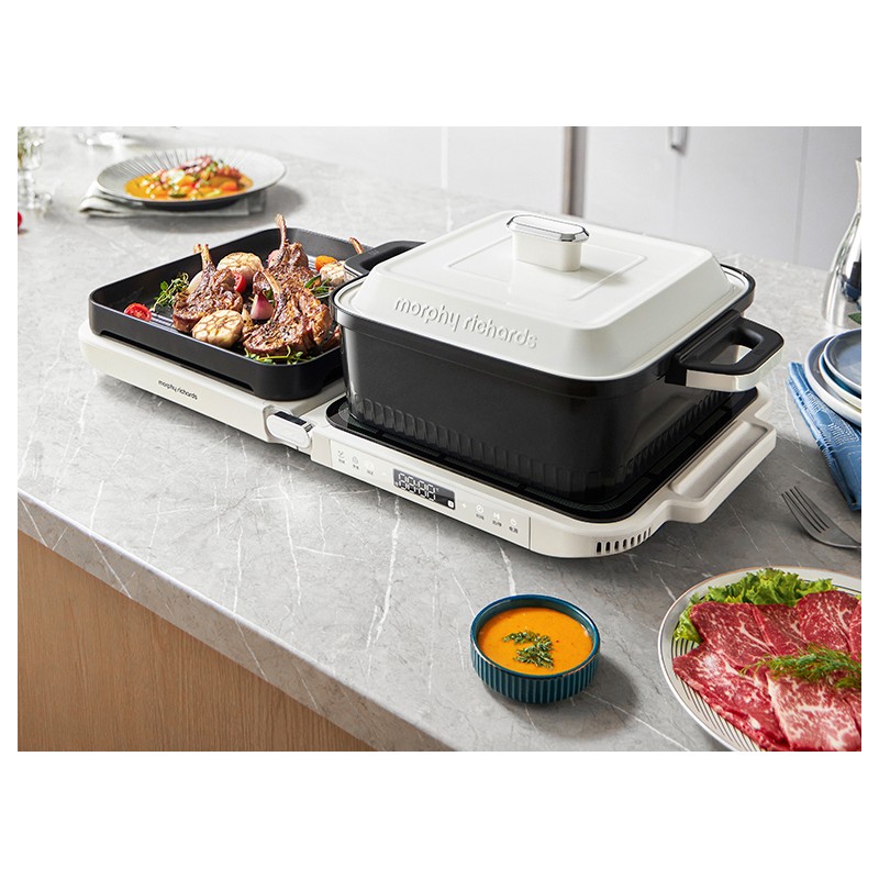 摩飞 MR9188 折叠多功能锅 全套(深煮锅+煎烤盘+聚嗨盘) 白色按(套)销售 摩飞 MR9188 折叠多功能锅 全套(深煮锅+煎烤盘+聚嗨盘) 白色按(套)销售