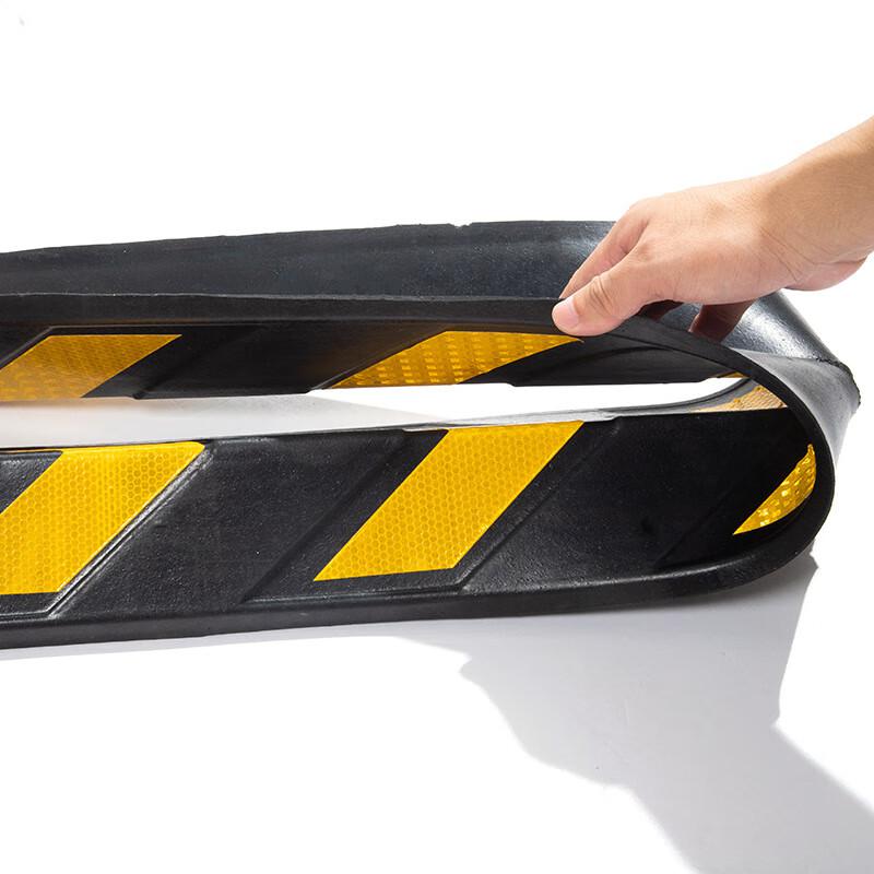 冰禹 BYlf-544 橡胶护墙角 反光防撞护角条柱子保护条 10*1200*93mm  2根起订按根销售