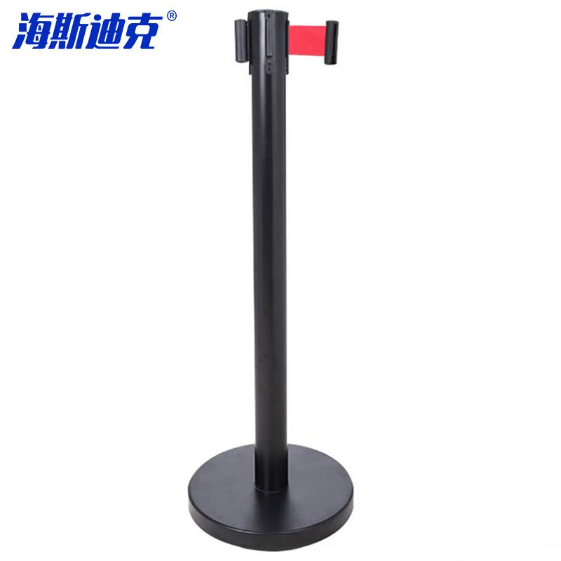 海斯迪克 一米线栏杆隔离伸缩带护栏围栏警戒线 烤漆黑款-配3米带 标准款按根销售