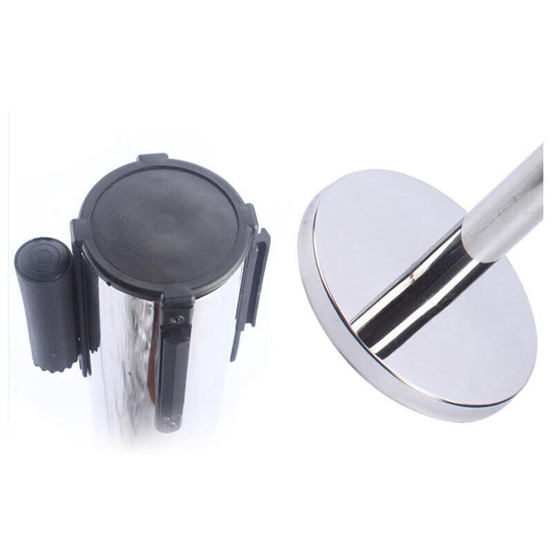 海斯迪克 一米线栏杆隔离伸缩带护栏围栏警戒线 烤漆黑款-配3米带 标准款按根销售