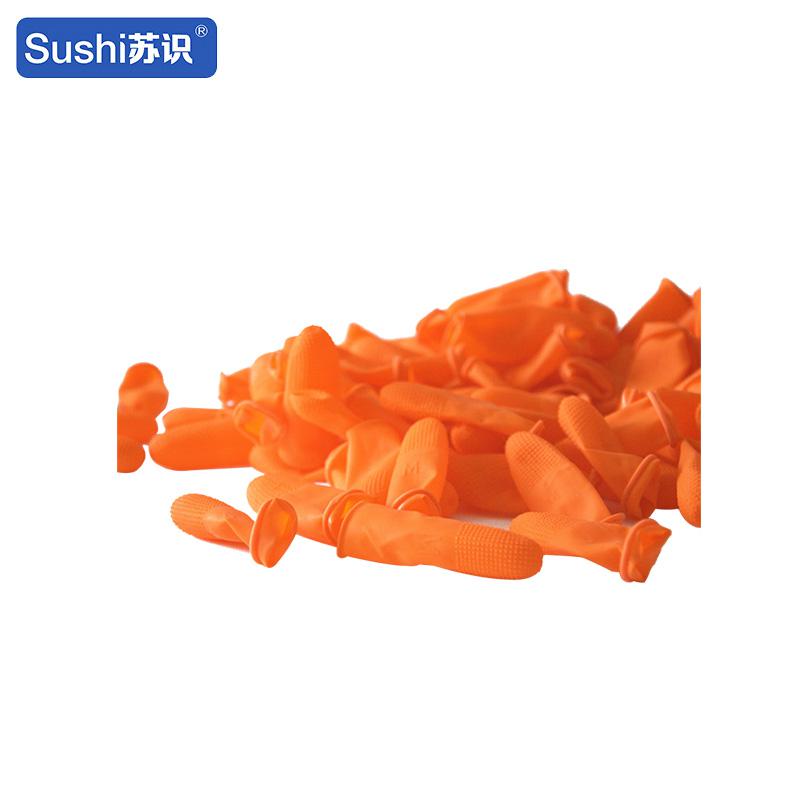苏识 3490004 一次性防滑手指套 L码 橙色 300只/包按（包）销售