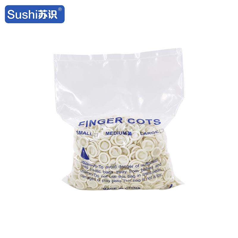 苏识 3490015 一次性无粉指套 M码 白色 500克/包按（包）销售
