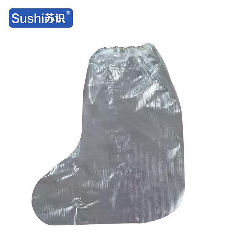苏识 3132257 一次塑料性鞋套高筒透明橡筋款 均码  500只/件按（件）销售
