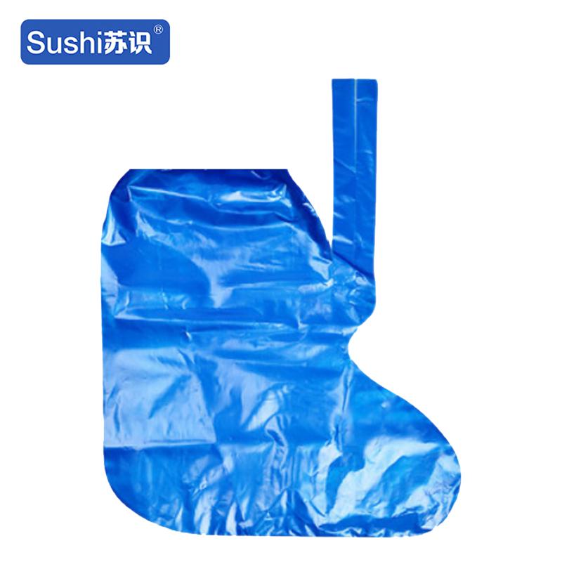 苏识 3132265 一次塑料性鞋套高筒蓝色橡筋款 均码  1000只/件按（件）销售