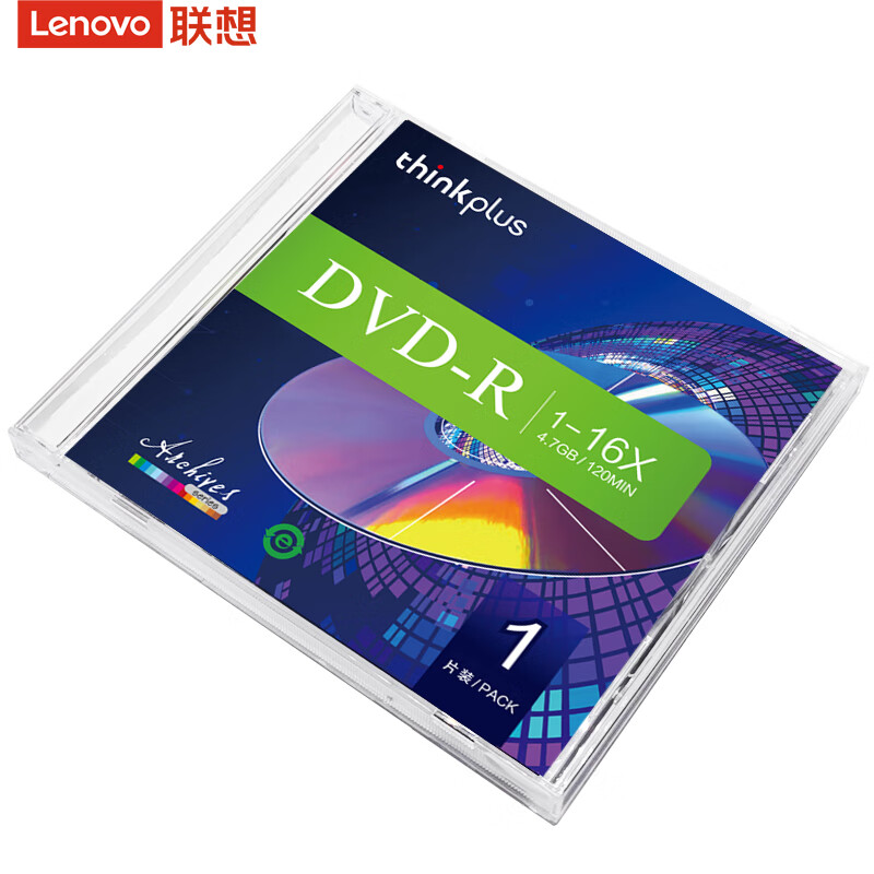联想 DVD-R 空白光盘/刻录盘 16速4.7GB  台产档案系列 单片盒装 10片/包按（包）销售