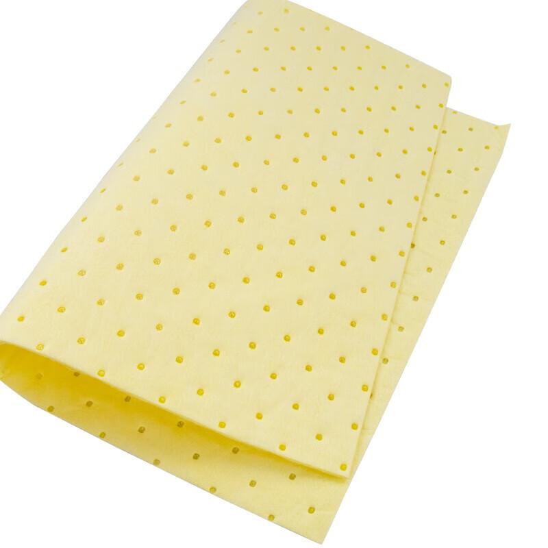 海斯迪克 HKA-43 工业吸油棉(100片) 应急吸附棉 黄色40cm*50cm*3mm按包销售