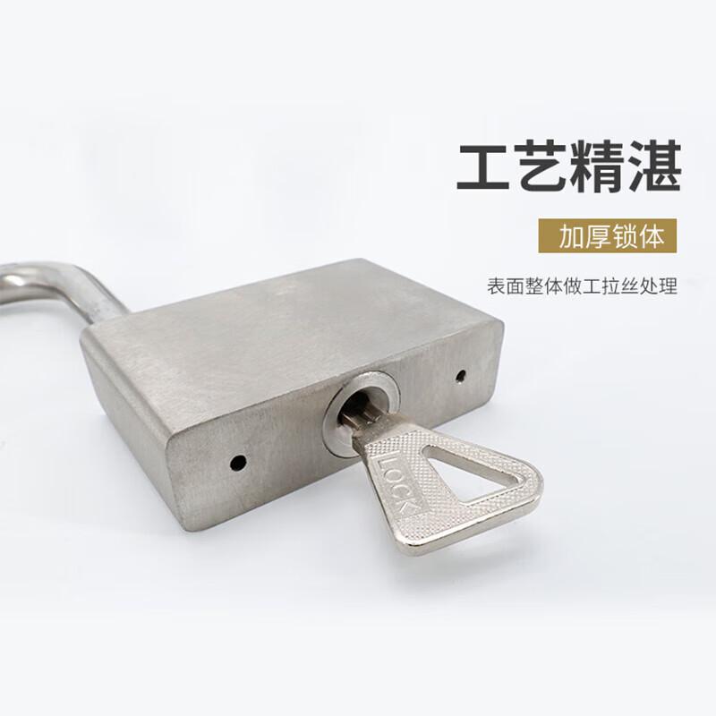 海斯迪克 HKA-27 挂锁 304不锈钢锁 60mm长梁通开按把销售