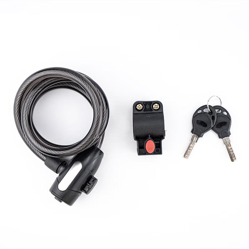 海斯迪克 HKT-179 自行车锁 山地单车电动车锁 亮黑1.2米按个销售