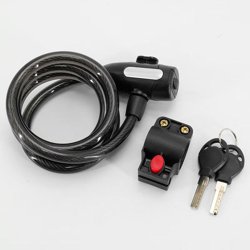 海斯迪克 HKT-179 自行车锁 山地单车电动车锁 亮黑1.2米按个销售 海斯迪克 HKT-179 自行车锁 山地单车电动车锁 亮黑1.2米按个销售