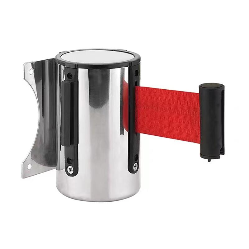 月桐 YT-BG13 加厚不锈钢壁挂式伸缩带警戒带一米线隔离杆 伸缩带长5m 红色伸缩带 2个起订按个销售 月桐 YT-BG13 加厚不锈钢壁挂式伸缩带警戒带一米线隔离杆 伸缩带长5m 红色伸缩带 2个起订按个销售