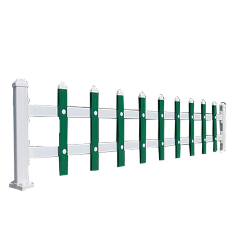 月桐 GYT-PW22 pvc塑钢护栏草坪围栏 高度40cm长度1m 绿白色 3片起订按片销售