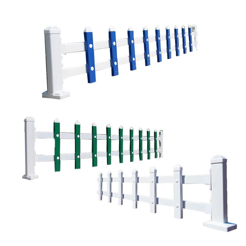 月桐 GYT-PW22 pvc塑钢护栏草坪围栏 高度40cm长度1m 绿白色 3片起订按片销售