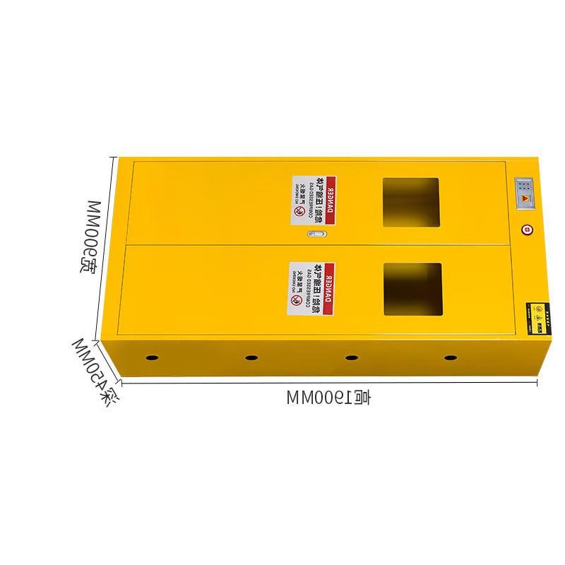 谷司帝 GI-QPG0202-Y 黄色气瓶柜 二代报警双瓶 1900×900×450mm 黄色按（台）销售