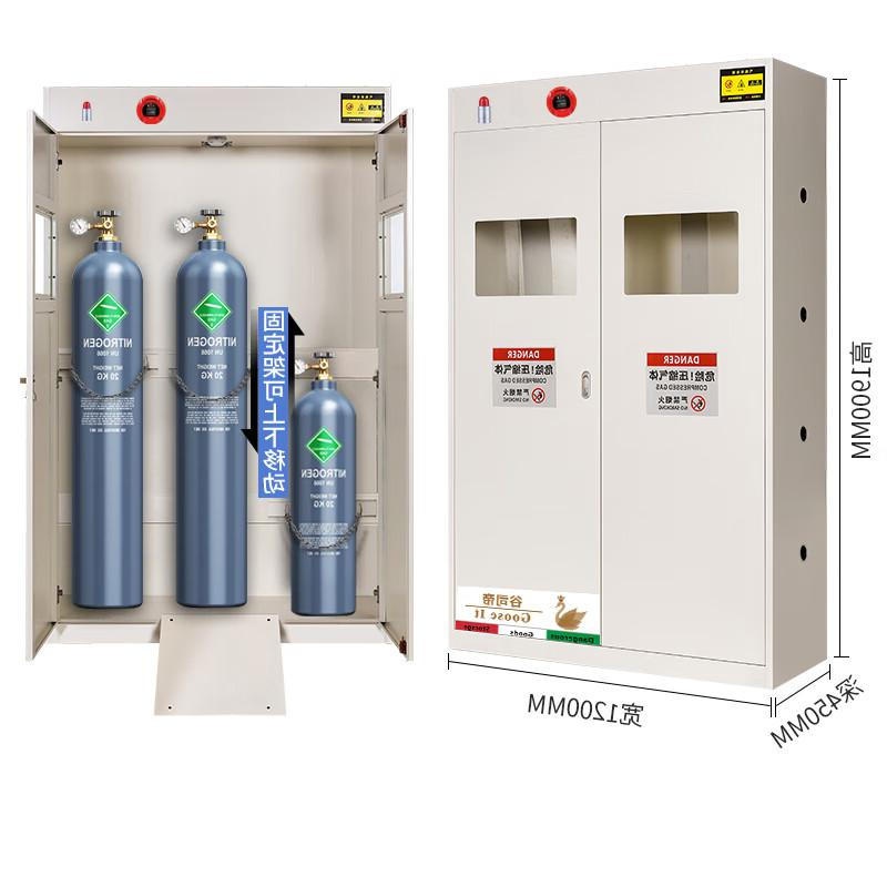 谷司帝 GI-EX0303-W 全防爆三瓶气瓶柜氮气/氩气/氧气 W1200*D450*H1900mm 白色按个销售