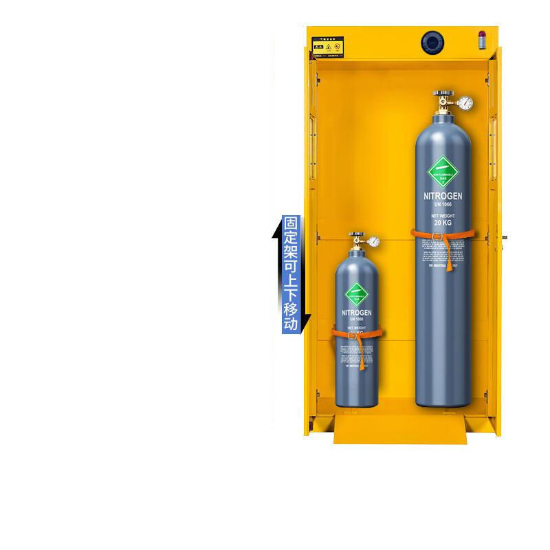 谷司帝 GI-EX0212-Y 全防爆双瓶黄色气瓶柜三氟甲烷 W900*D450*H1932mm 黄色按个销售