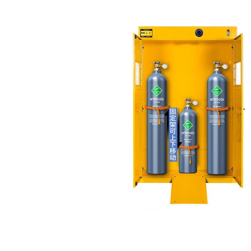 谷司帝 GI-EX0305-Y 全防爆三瓶黄色气瓶柜氟利昂 W1200*D450*H1941mm 黄色按（个）销售