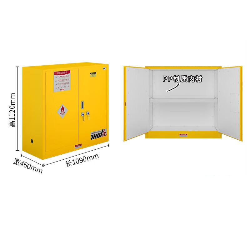谷司帝 GI-NFSG030-B 耐腐蚀防爆柜 30加仑蓝色PP内衬GA锁按个销售