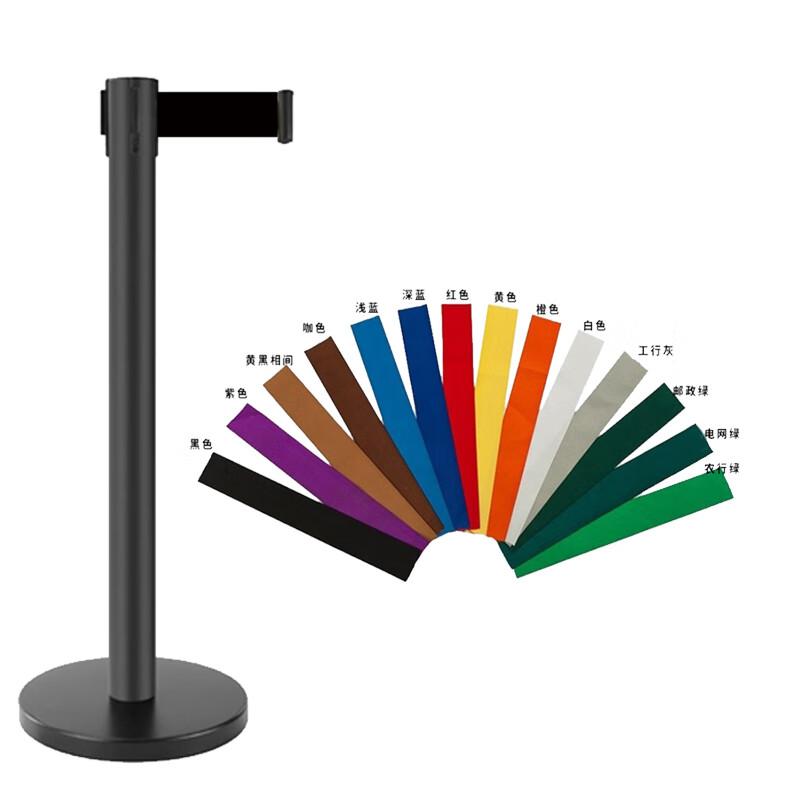 月桐 GYT-UX82 黑烤漆伸缩带隔离柱 2米伸缩带绿色63×320×890mm 2个起订按个销售