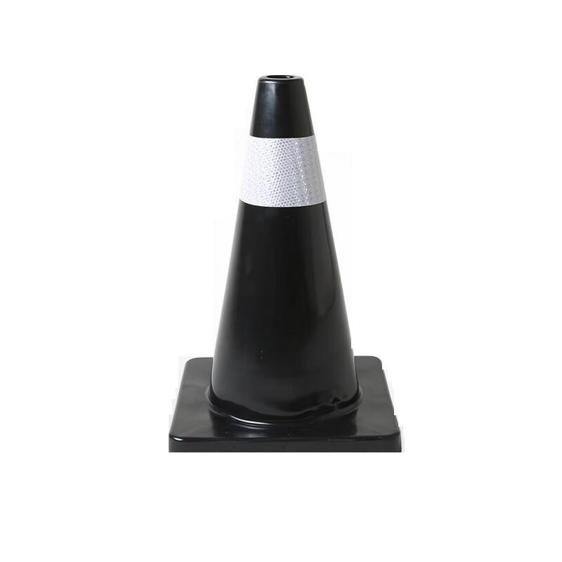 谋福 tj1327 PVC路锥反光圆锥 路锥安全警示锥桶 （黑色45高）  4个起订按（个）销售