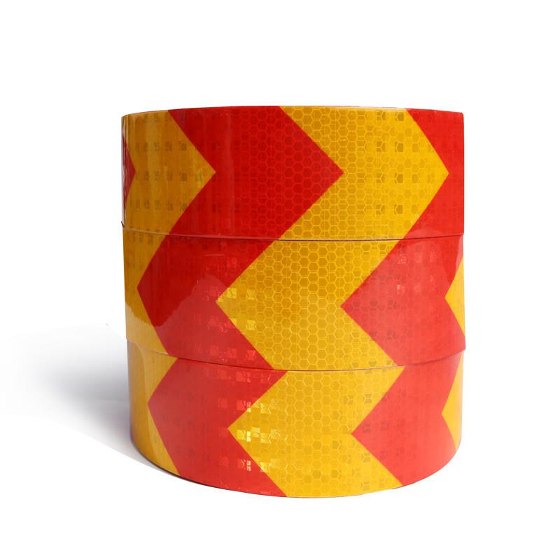 谋福 9479 导向箭头 反光贴 高亮晶格标识 防撞警示胶带 (晶格红黄箭头 5cm*45.7m) 2卷起订按(卷)销售 谋福 9479 导向箭头 反光贴 高亮晶格标识 防撞警示胶带 (晶格红黄箭头 5cm*45.7m) 2卷起订按(卷)销售