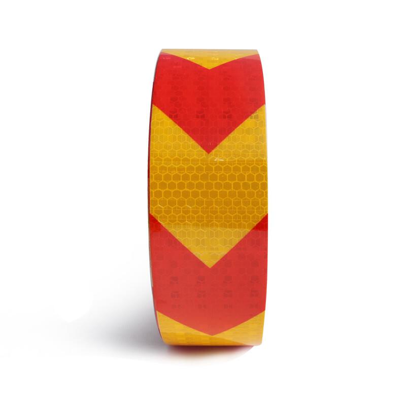 谋福 9479 导向箭头 反光贴 高亮晶格标识 防撞警示胶带 (晶格红黄箭头 5cm*45.7m) 2卷起订按(卷)销售 谋福 9479 导向箭头 反光贴 高亮晶格标识 防撞警示胶带 (晶格红黄箭头 5cm*45.7m) 2卷起订按(卷)销售