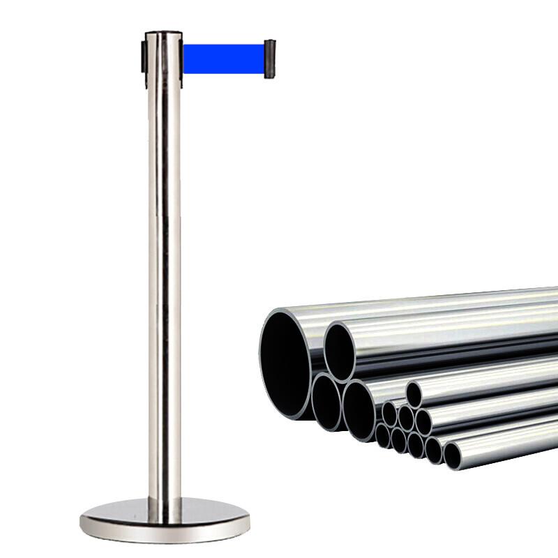 谋福 188 隔离带伸缩带一米线围栏 隔离护栏 隔离带栏杆 2米不锈钢款(加厚底座)  2根起订按（根）销售